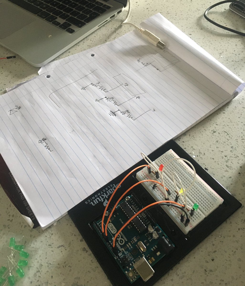 Day 2, and they’ve learned how to draw their own basic schematic, build it on a breadboard, and write some code. Stay at home learning is actually not too bad (current circumstances aside).  #homeschool  #StayHome    #schoolclosure