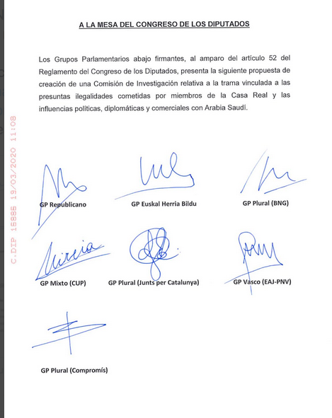 Em confirmen que Podemos es va negar a signar això. 
No hi ha excusa. Cap.