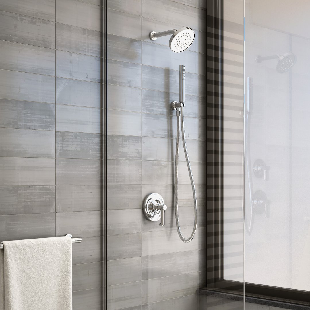 Symmons_Ind's tweet photo. Our Museo shower system can now easily divert from the showerhead to hand shower with the Temptrol® Valve with VersaFlex™ Integral Diverter. To learn more, go to https://t.co/SfFq0K8ce3.
.
.
.
#symmons #plumbers #plumbinglife #newconstruction #renovations https://t.co/Pb1erNDEjZ