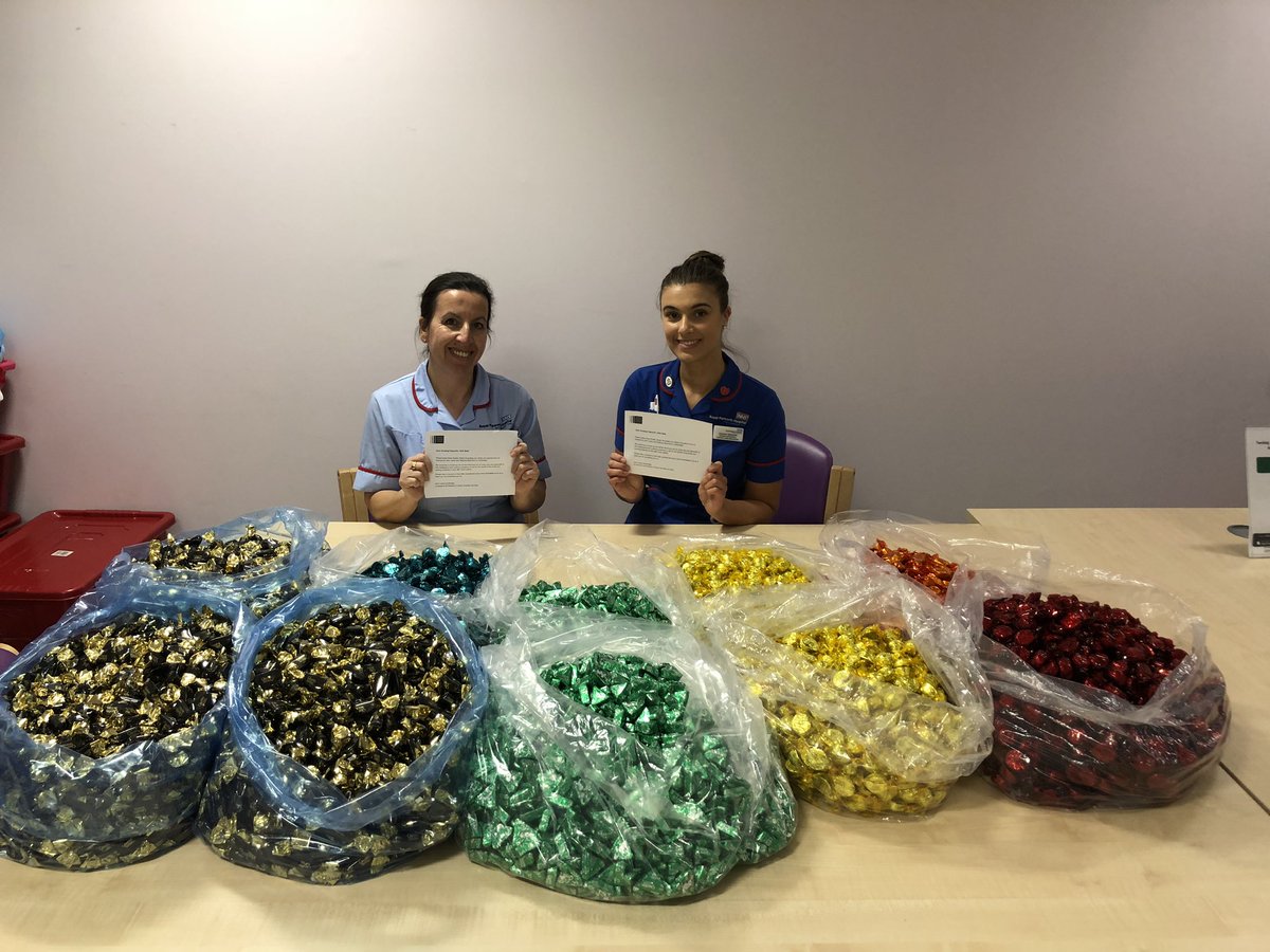 RoyalPapworth's tweet photo. Ok so we want to say a huge thank you to @jlandpartners &amp; @waitrose for your incredibly kind gesture.

Sarah is a staff nurse on critical care. Her sister, Steph, works at John Lewis in Cambridge and gave us these Quality Street for “working tirelessly at this challenging time”. https://t.co/eKhNEROhlj
