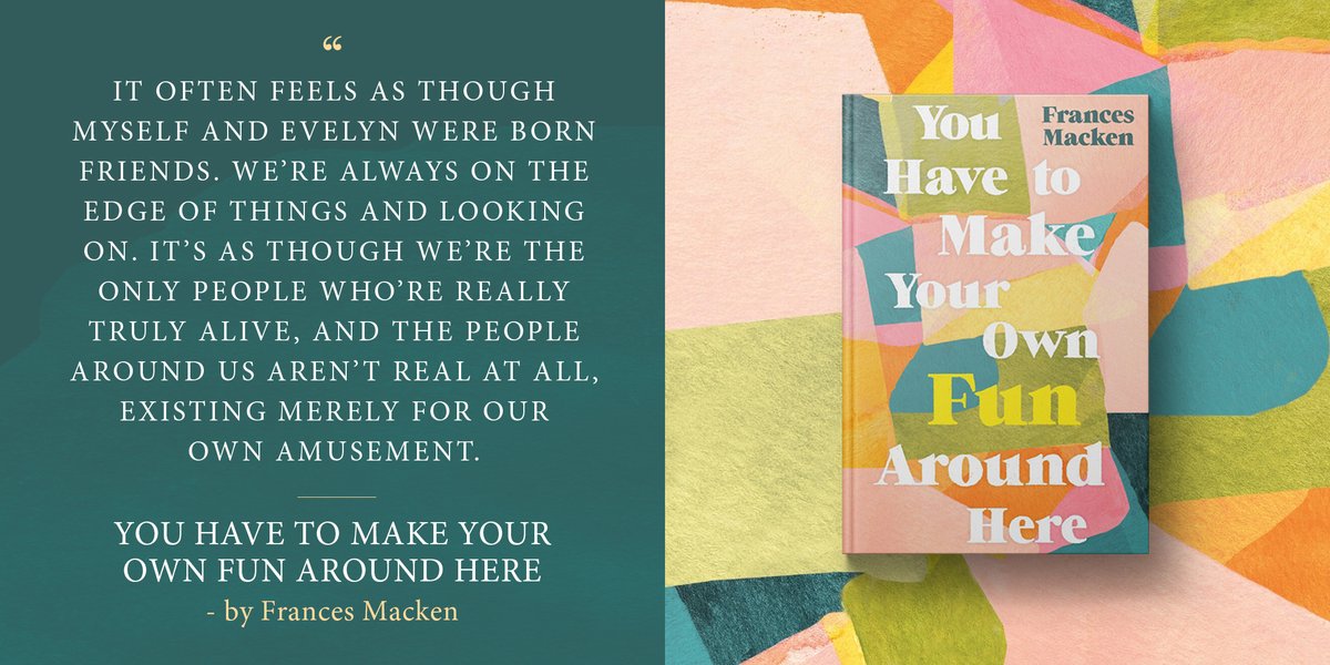 francesmacken's tweet image. Filled with unforgettable characters and crackling dialogue, #MakeYourOwnFun takes a keen-eyed look at the complexities of female friendship, and the way that life can erode our dreams unless we're willing to fight for them. Pre-sale: amzn.to/2VHPK46