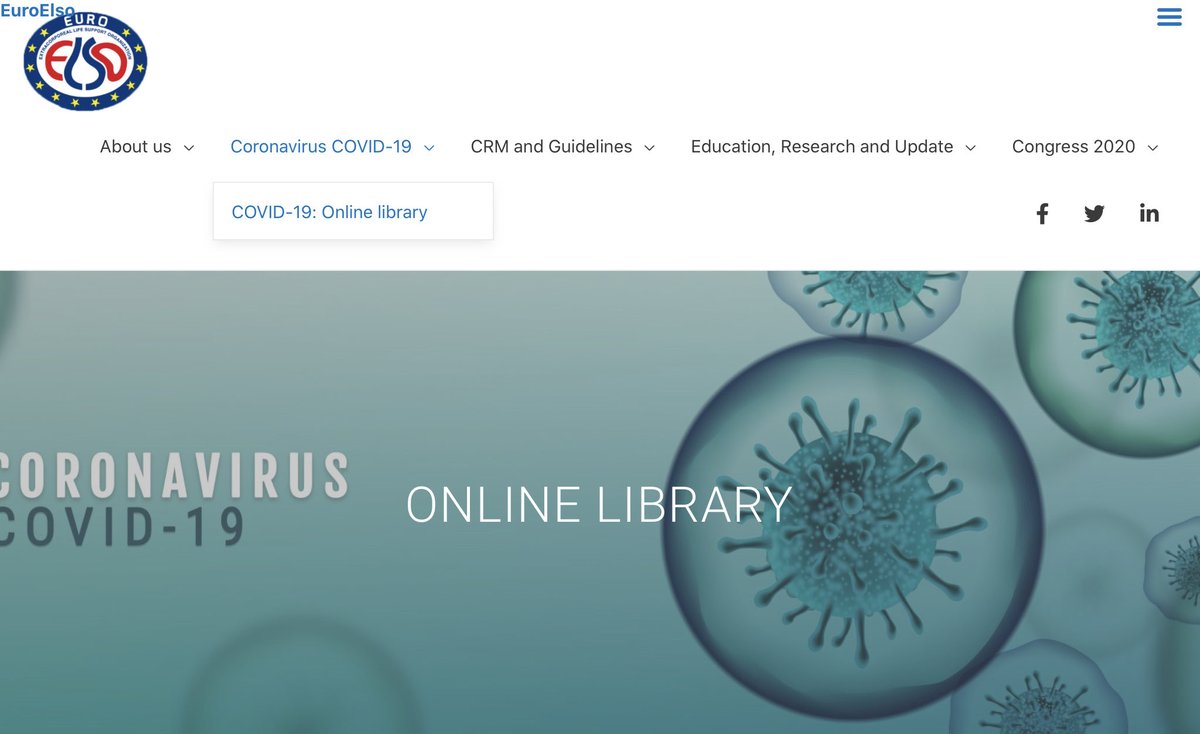 <a href="/EuroELSO/">EuroELSO</a> website has been updated &amp; offers COVID19 online library euroelso.net/covid-19/covid… Further input will be uploaded constantly #ECMO #ECLS #FOAMcc #FOAMed #Covid_19 #COVID19 #COVID2019 #coronavirus #CoronaVirusUpdate #CoronavirusPandemic #CoronaVirusUpdates #CoronaOutbreak