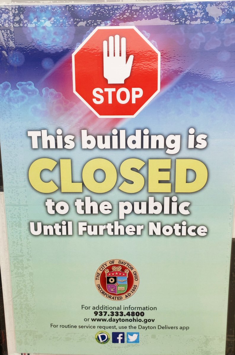 DaytonPolice's tweet photo. #MORECHANGES - Patrol Operations: Secured lobby access during normal business hours. 
Professional Standards Bureau: Closed to visitors, complaints taken by phone (937-333-1018), email (dpd_psb@daytonohio.gov) or U.S. mail to 371 W Second Street, Dayton, Ohio 45402
#COVID19 https://t.co/alxdyzudur