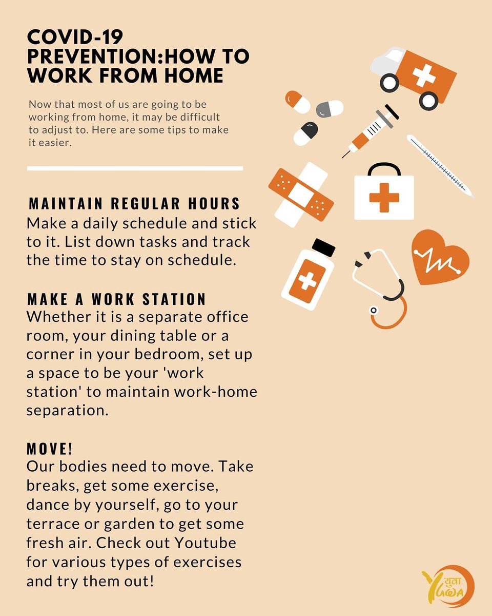 YUWAtweets's tweet photo. Most of us are practicing #SocialDistancing &amp; staying home. Those of us that can #WorkFromHome are doing so but it can be difficult to adjust to. 
For others, #selfquarantine can be very boring &amp; mundane. 
Here's some tips to make sure we don't fall into boredom &amp; unproductivity! https://t.co/6XrhlBOQFK