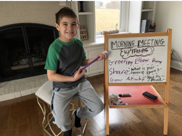 SANicolettiNews's tweet photo. Students are running their own Morning Meetings from home and using Zoom so others can join! This is socializing and staying connected while social distancing simultaneously! This teacher cannot stop smiling over here!🤗 #D95Values #D95Parentsarethebest #D95staysconnected https://t.co/AZd2rcr5ge