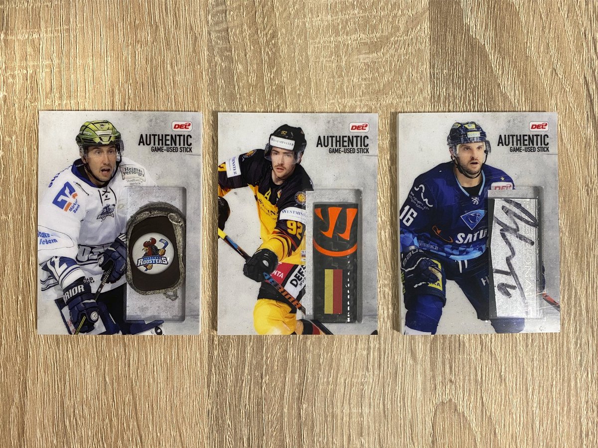Vorschau der <a href="/DELoffiziell/">Deutsche Eishockey Liga</a> Game-Used Stick Cards 19/20!