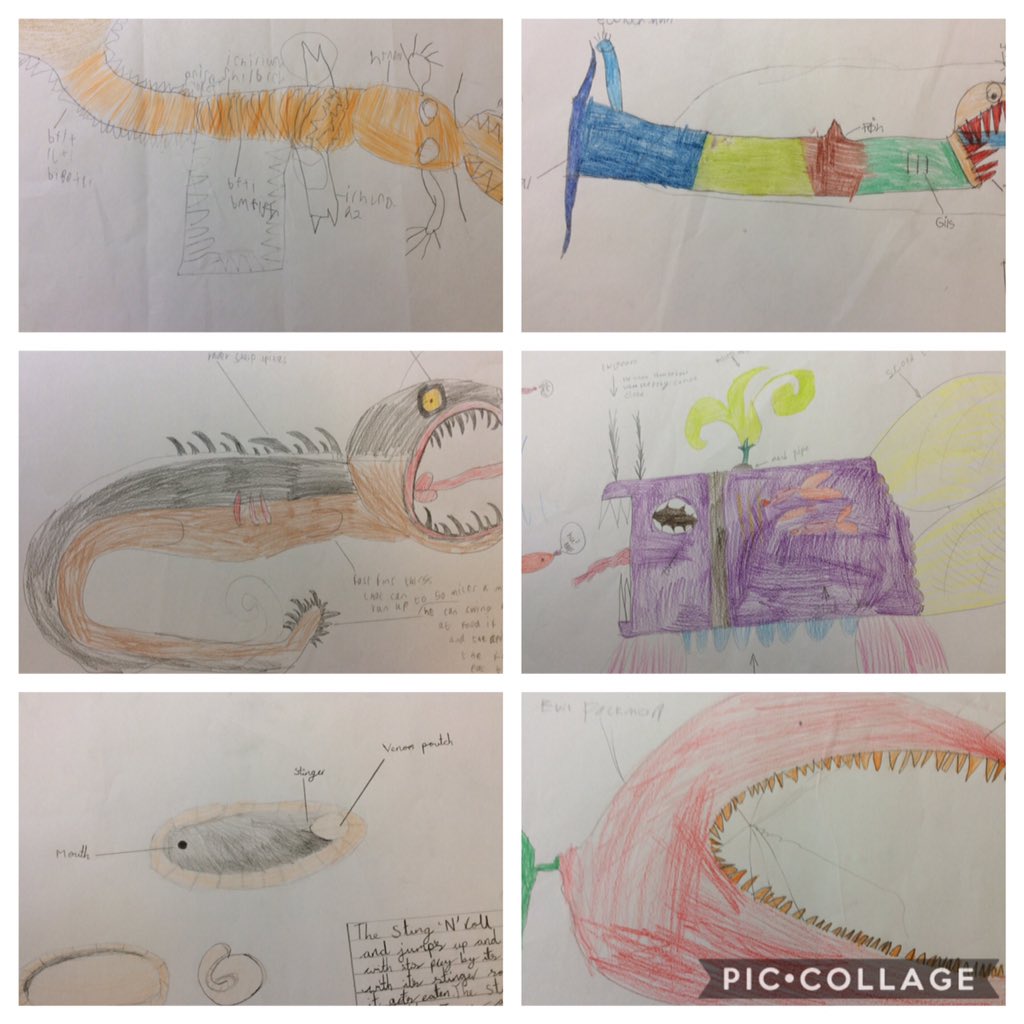 Plasyfelin's tweet photo. Year 4 created their own amazing sea creatures following on from the Marine Conservation Workshop 'Aliens of the Deep, #plapclass7 #plapclass8 @AliNaullsMCS @mcsuk. https://t.co/Mn6l2lTpIF