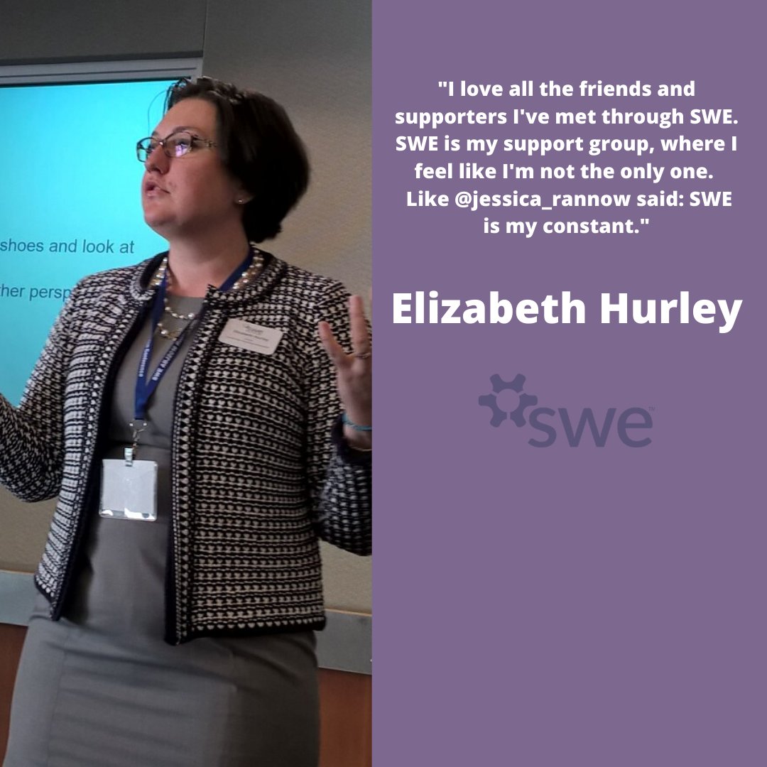 SWEtalk's tweet image. @lecoco_hurl says, "I love all the friends and supporters I've met through SWE.  SWE is my support group, where I feel like I'm not the only one.  Like @jessica_rannow said: SWE is my constant." What does SWE mean to you? #SWEsters #WomeninEngineering #WomeninSTEM