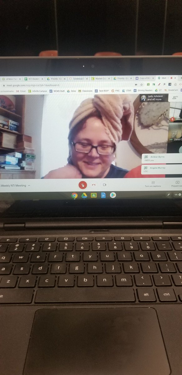 CardwellsClass's tweet photo. Blessed with a principal who puts our well being first and keeps us up to date on the latest NTI and school information... and thankful for colleagues who are •always• a bright spot among the chaos (and eases this pregnant teacher's worry daily) 💙💛 @WEMSNews #BetterTogether https://t.co/LDg26BdhNd