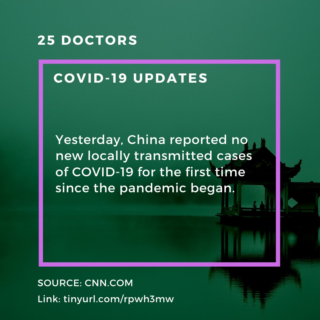 A major milestone. Hopefully, all countries will soon have no new cases.