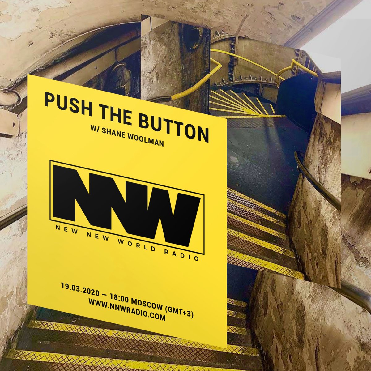 Starting at 3pm GMT! New 2hr #pushthebutton on @nnwradio w/ tracks from @tsuruda, @paperdollhouses, @NumaCrew ft @TheRikoDan, @VoiceRunners, @Hodgebristol, @TurantulaMusic, @john316john316 + lots, lots more. Stream it here: nnwradio.com