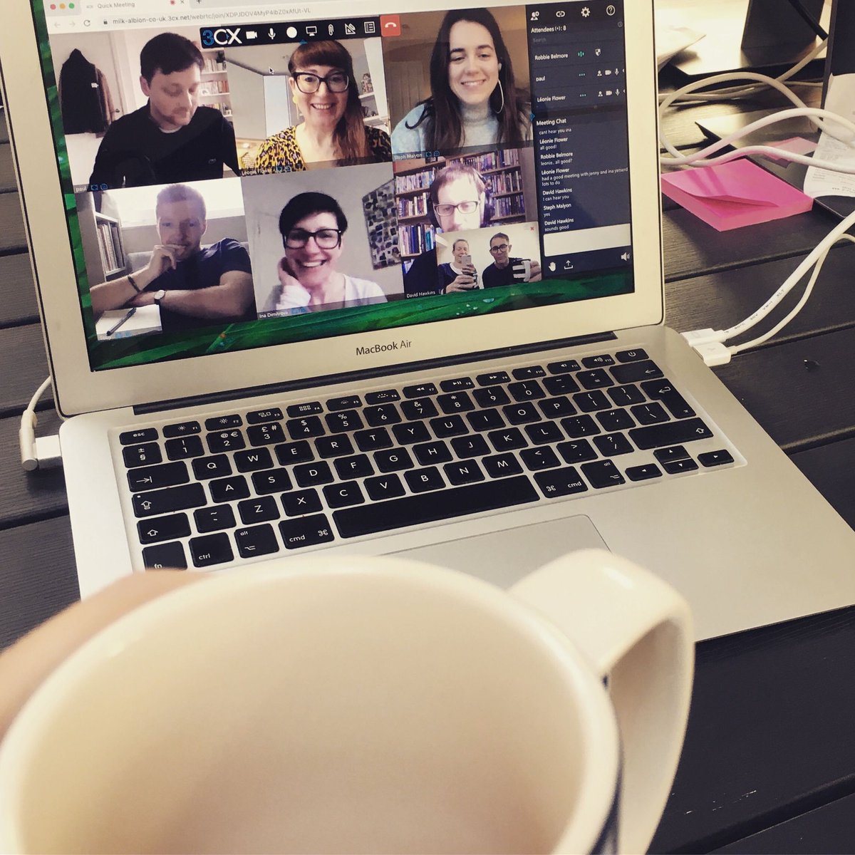 dropofmilk's tweet photo. Staying connected with online morning meetings as we start working from home this week... ๐จโ๐ฉโ๐งโ๐ฆ๐ป
.
Stay safe & sane in these uncertain times!
.
.
#businessasunusual #milkarchitectureanddesign #milkstructures #architecturepractice #structuralengineers #workingfromhome #selfisolation https://t.co/blFxf4uRSL