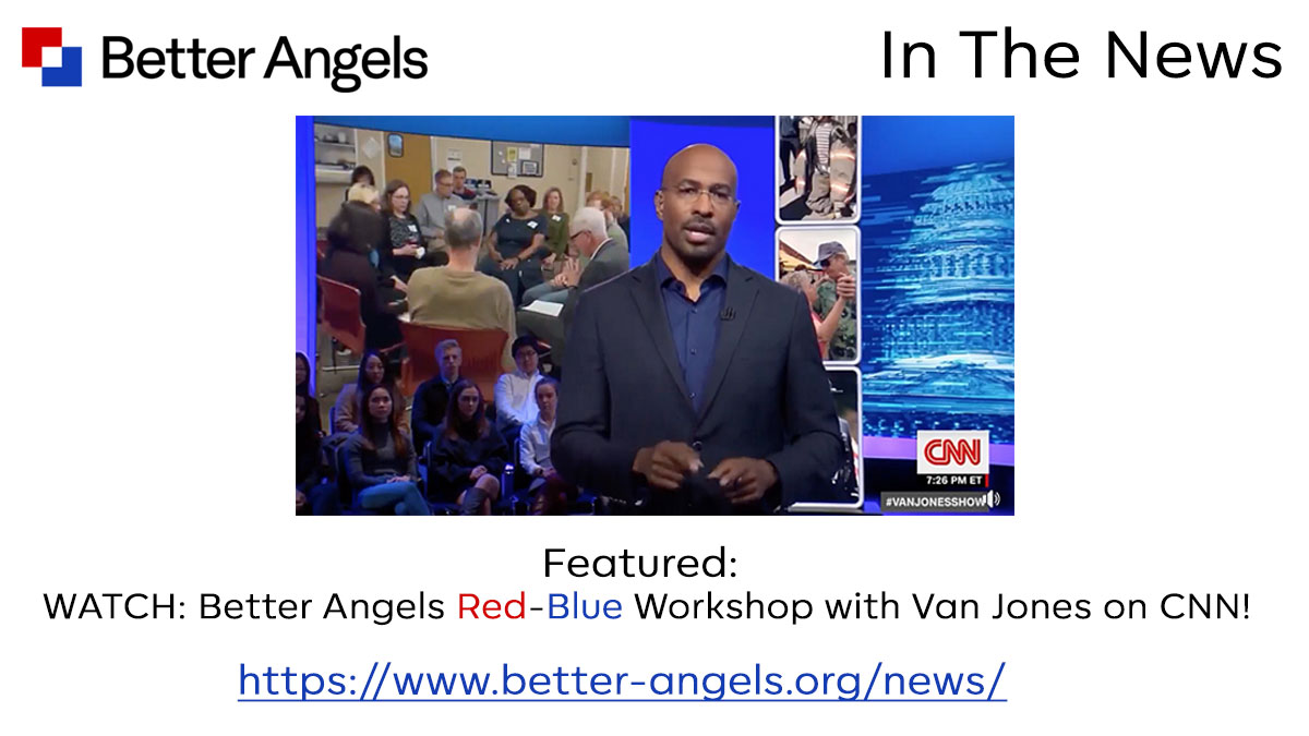 braver_angels's tweet photo. CNN hosts Red/Blue Workshop with Van Jones 😲 
WATCH: https://t.co/2zBfNiOYgn

#BetterAngels https://t.co/Suw0lTD5A0