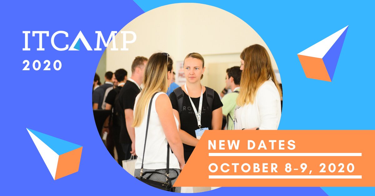 ITCampRO's tweet photo. We're postponing #ITCamp20 to October 8-9, 2020. Can't wait for all this to be over and see all you this autumn! #StaySafeStayHome https://t.co/PwzlKq1GJg