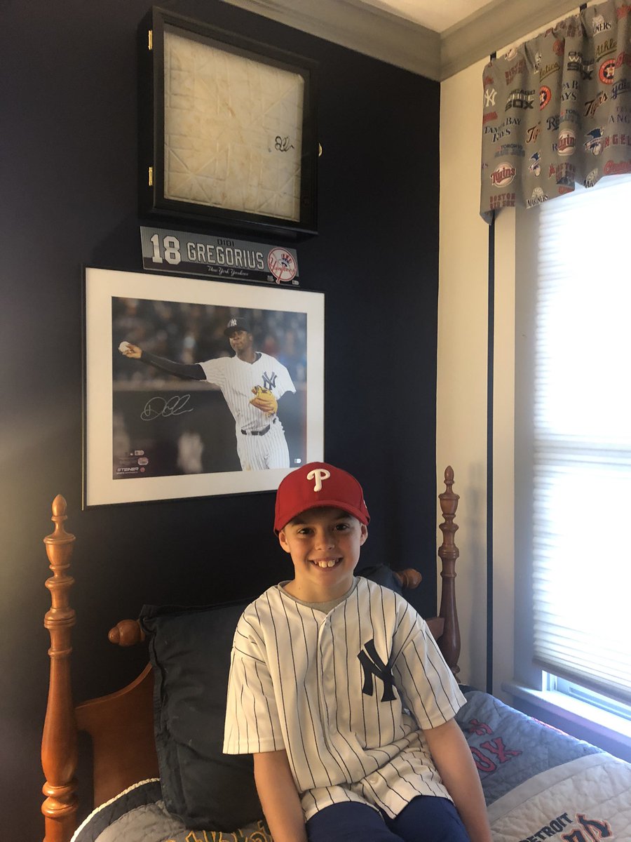 Hey <a href="/DidiG18/">Sir Didi Gregorius</a> - this young fan is home for a few weeks working on his research project - “Why good sportsmanship is important”. Nobody models better sportsmanship than you. Any tips or advice you can share? 
#distancelearning 
#FavoritePlayer
#OT5