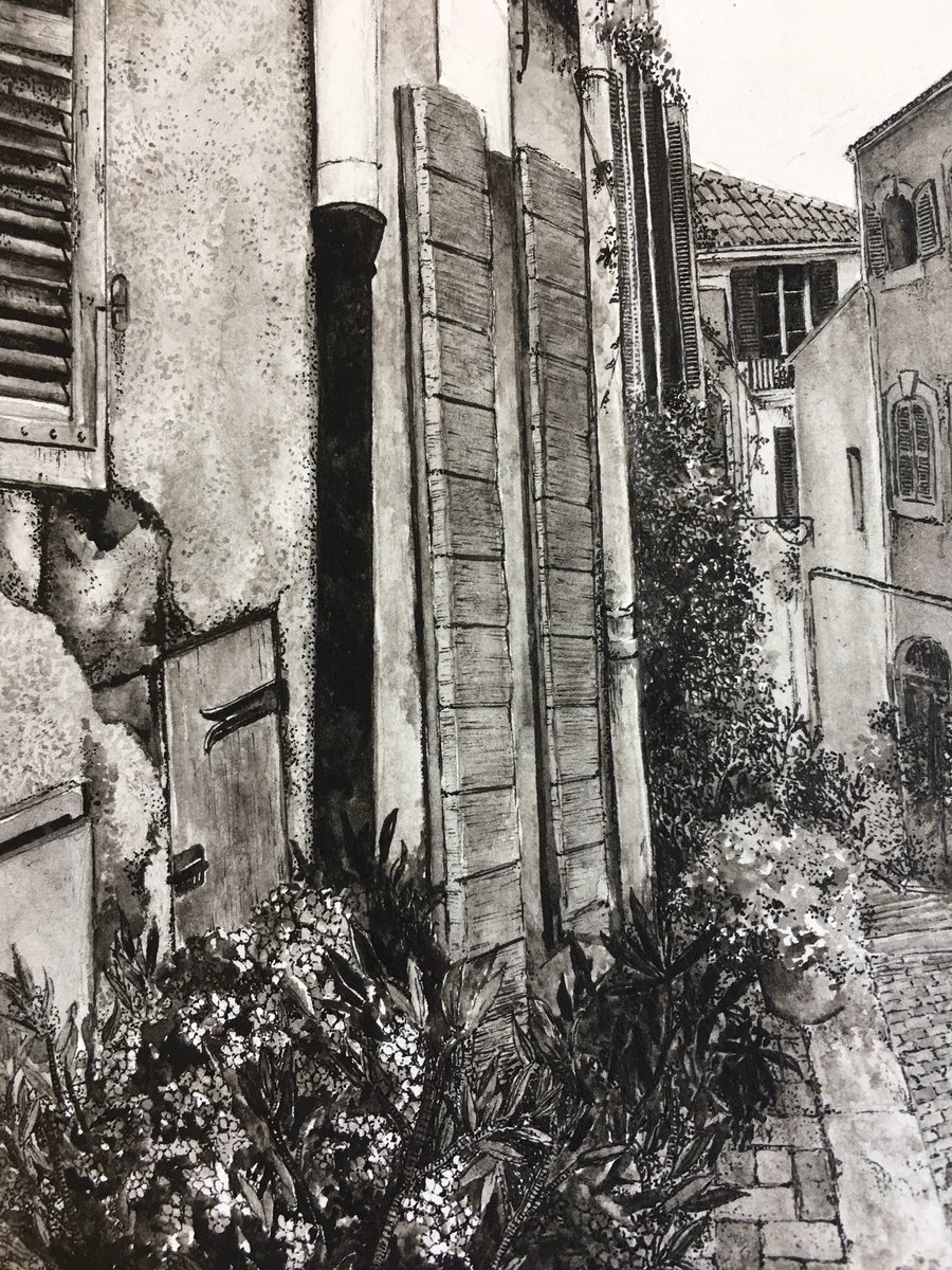X3nt3r's tweet photo. Pendant ce #confinement durant lequel il faut bien s’occuper, je tâtonne avec l’aquarelle...
Voilà donc un petit monochrome au noir d’ivoire ! ✨

Et prenez bien soin de vous avant tout 🌸 https://t.co/heogbMa7Zs