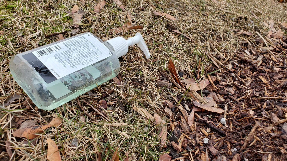 MarkLPare's tweet photo. Seen on the ground across the street from the Toyota plant. #BeWiseSanitize https://t.co/5Np94zMlj9