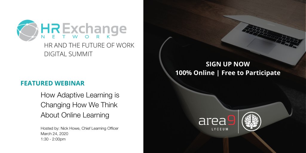 Area9Group's tweet photo. Join us next week for this complimentary webinar and speak live with with our CLO @Area9Nick about "How #adaptivelearning is changing how we think about #onlinelearning"  @Exchange_HR
LEARN MORE AND SIGN UP HERE: https://t.co/no7KPvGJeJ https://t.co/MuAUD5wqzx