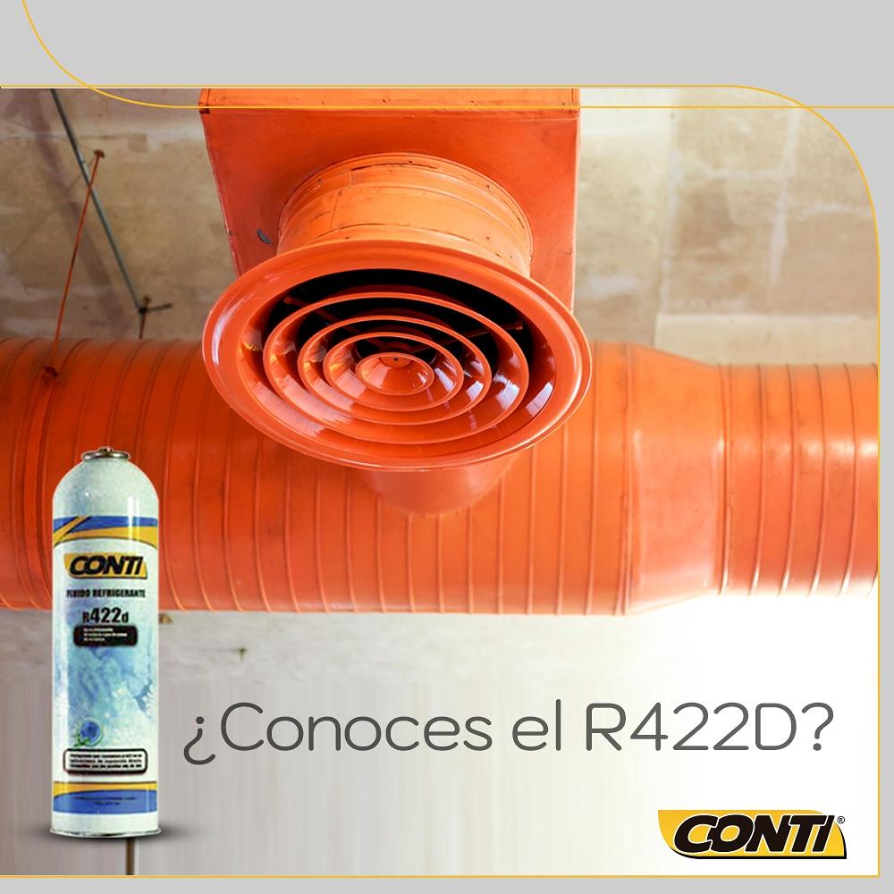 ImportCONTI_'s tweet image. El R422D es una mezcla de gases refrigerantes HFC y HC no azeotropico, con cero agotamiento de la capa de ozono, utilizada como sustituto directo del  R22 en equipos que dispongan de Sistema de expansión regulable #gasrefrigerante #aireacondicionado #refrigeración #refrescante