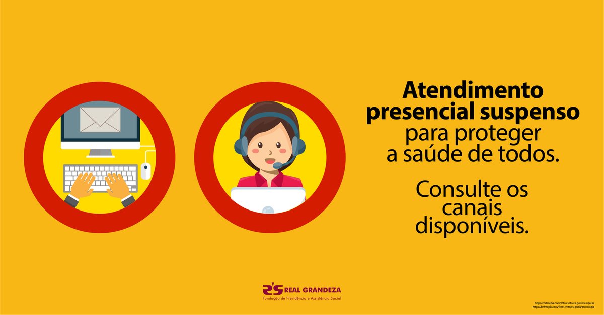 Real_Grandeza's tweet photo. Seguindo as orientações do Ministério da Saúde, o atendimento presencial na FRG, está temporariamente suspenso, para a proteção de seus participantes e colaboradores frente aos riscos ocasionados pelo Covid-19.

Saiba mais: https://t.co/RtDSBKZ7A8 https://t.co/b2yzyUmAm2