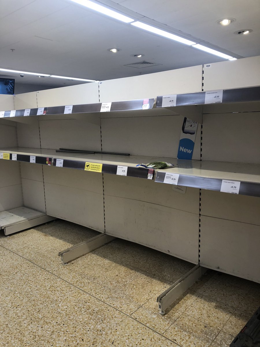 jantucker555's tweet photo. Why is #sainsburys only doing a one off trial run for pensioners today to go in and get shopping before all the crazy people that are buying everything but the fixture and fittings. They wanted us in a 6am to do this I hear #Iceland did the same one day only come on that’s wrong https://t.co/CGYVNY0Xy3