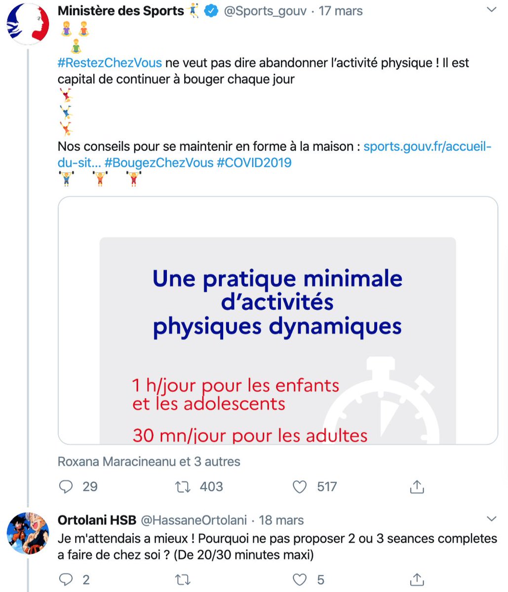 MeteauBenoit's tweet image. Beaucoup de courage au(x) CM du @Sports_gouv qui n'a jamais sûrement jamais autant dû se mobiliser qu'en cette période et qui le fait avec Humour !!