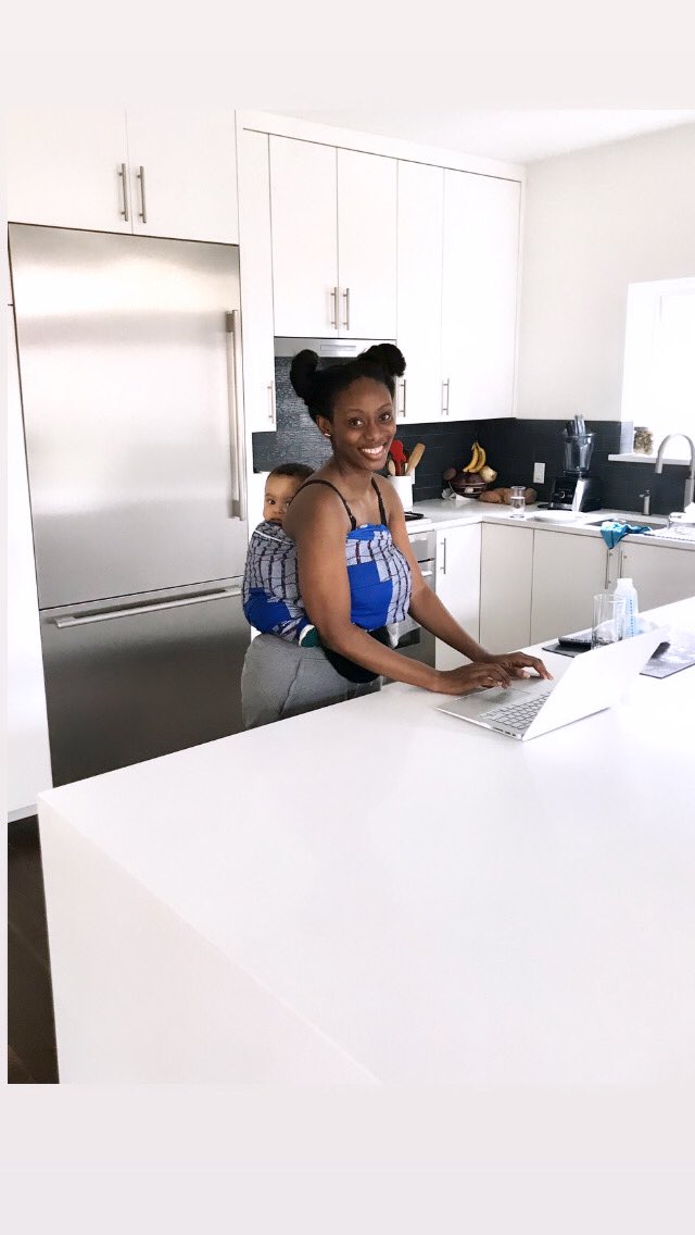 amuta_ann's tweet photo. Mom’ing and working hard from home this morning! I am so grateful I still have a job and a paycheck! What are you grateful for? https://t.co/d2IlNQGYjk