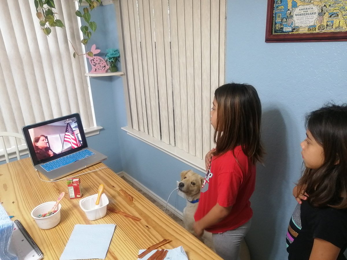 KatieP1120's tweet photo. A huge shout out & thank you to @CarolynGump for leading my children in the morning announcements! They were over the moon to see and hear u, just like every day, & they even tried to raise their hand & answer you! ❤️
#teamgfes
@GFESWildcats
@GFESPTA
@dayala111
@Supt_comalisd https://t.co/Rh91F0p5mV