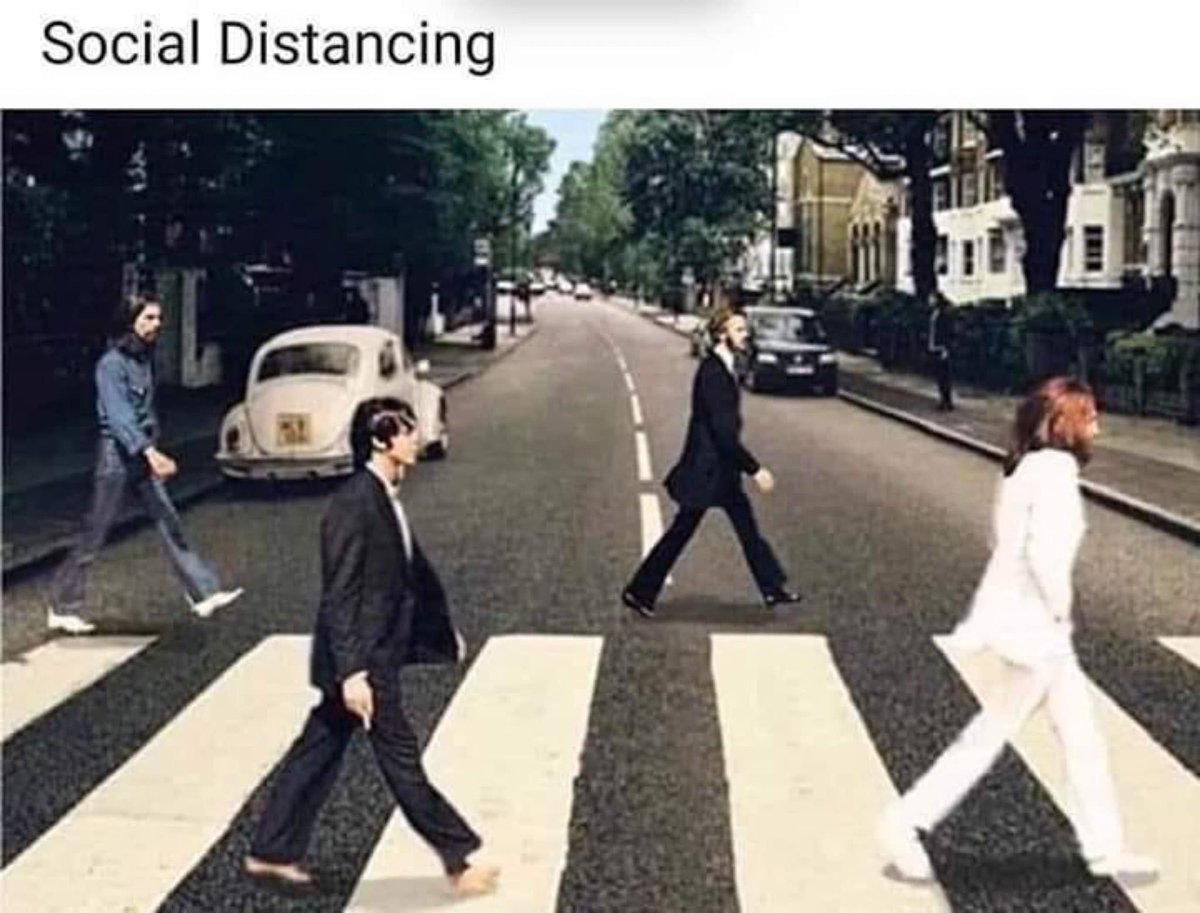 FOTPhoenix's tweet photo. Even the Beatles understood it!! #covid19 #SocialDistancing https://t.co/7yC5vGupwU