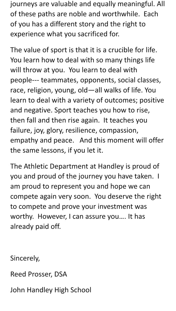 John Handley Athletics & Activities tweet media