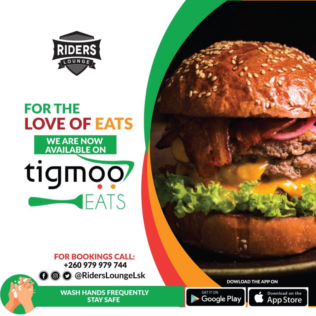RidersLoungeLsk's tweet photo. Quarantine and Chill? We as Riders, are taking the necessary precautions to make sure that we keep all our customers satisfied and safe. Use Tigmooeats and AfriDelivery for all your cravings from our vast menu. #WeMove #RidersLoungeLsk https://t.co/H8RP5bkXQ3