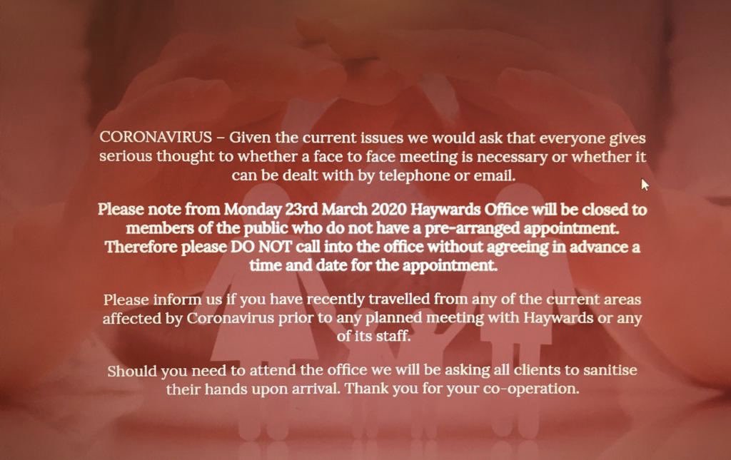 Coronavirus Office Update