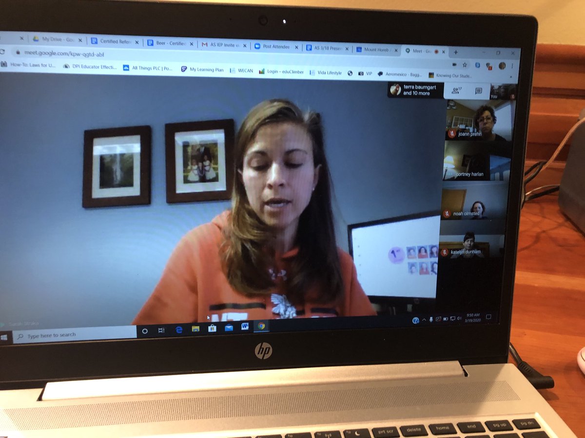RJohnsonMHASD's tweet photo. First Grade Team meeting today with the whole team, virtually!  What an amazing group of professionals working together to launch virtual learning for students on April 6!  #alltogether https://t.co/2mF1bC89mo