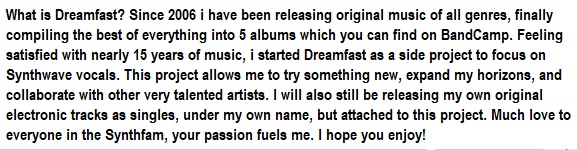 Dreamfast Soundcloud: https://t.co/LrFRbumOay Dreamfast Youtube: https://t.co/7rh1oMVVxu Danny Gallows<a href="/tag/80s"class="tags"><span>#80s</span></a><a href="/tag/80smusic"class="tags"><span>#80smusic</span></a><a href="/tag/synthpop"class="tags"><span>#synthpop</span></a><a href="/tag/chillwave"class="tags"><span>#chillwave</span></a><a href="/tag/synthwave"class="tags"><span>#synthwave</span></a>