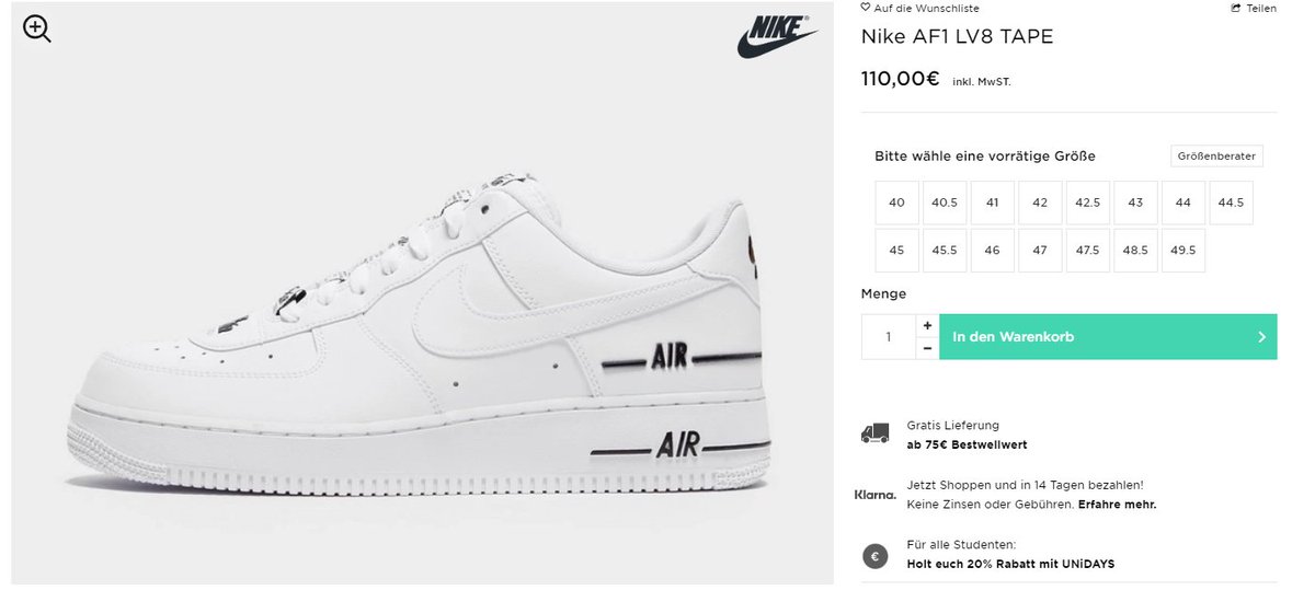 air force 1 white 42 5