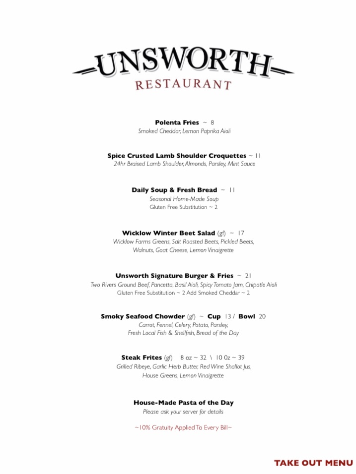 This is what we have on our takeout menu. Procedures for ordering are in the above post.