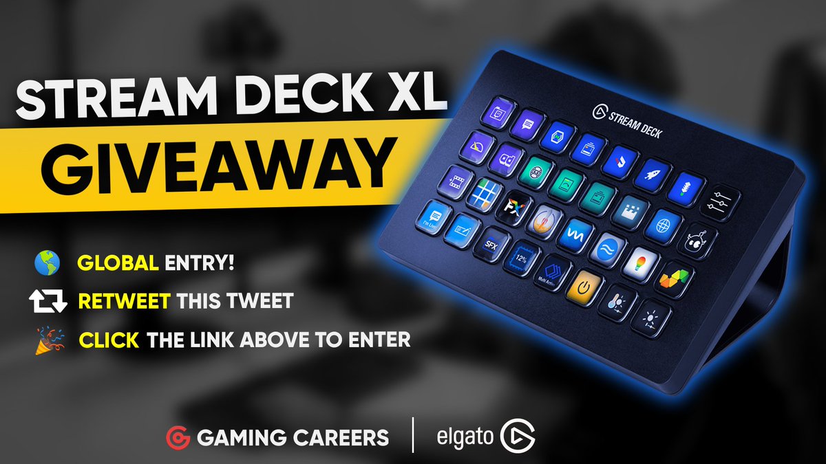 GamingCareers's tweet image. Win a Stream Deck XL! 🏆

I've teamed up with @elgatogaming to giveaway the massive 32-key Stream Deck XL. Someone is getting a BIG stream upgrade!

Enter here 👉 gamingcareers.com/giveaway/