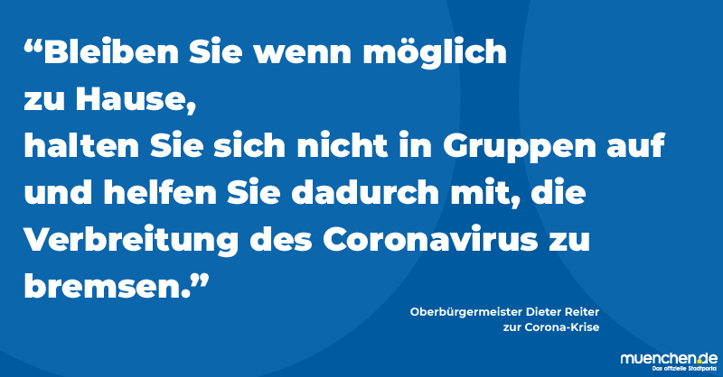 Den ganzen Appell und wie sich Münchnerinnen und Münchner jetzt verhalten sollten unter: muenchen.de/aktuell/2020-0… #stayathome #bleibtdaheim #stayathome #FlattenTheCurve #coronavirus #COVID19de