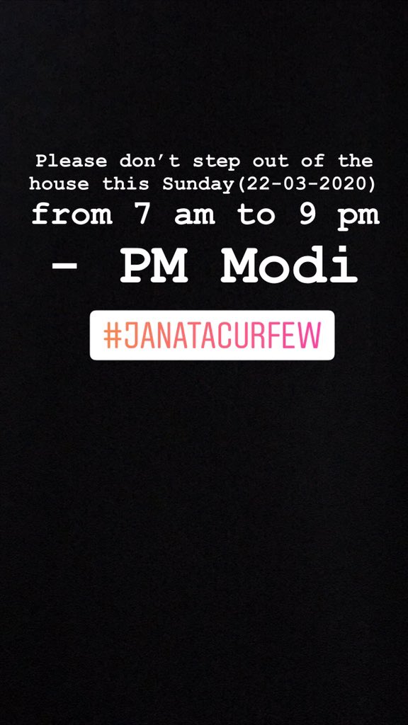 NManchale's tweet photo. Message from our PM @narendramodi  #SocialResponsibility #JanataCurfew #RestrainYourself from stepping out of the house on 22-03-2020 from 7 am to 9 pm https://t.co/xTfEfnETjM