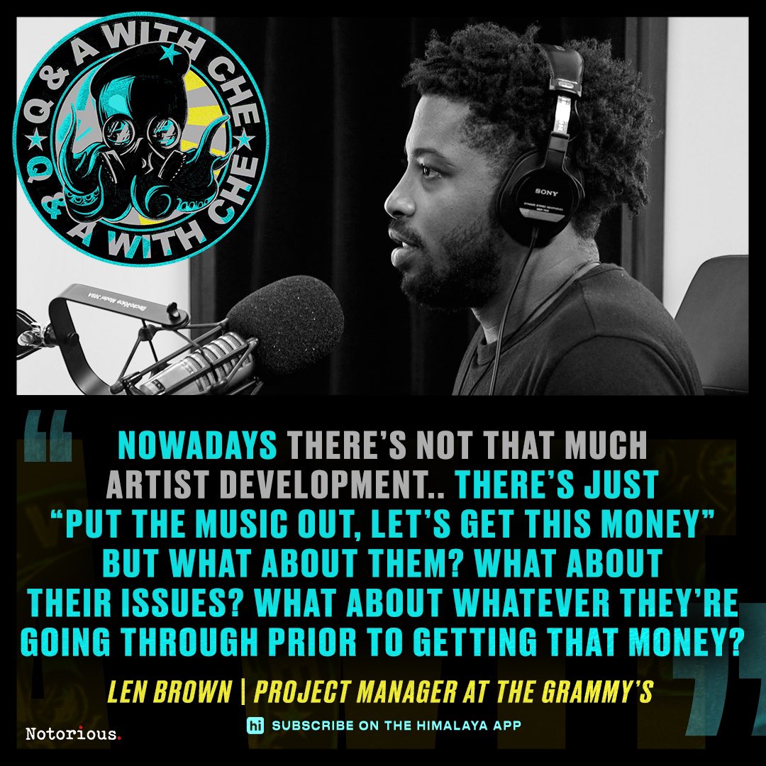 ChePope_Podcast's tweet photo. We need more OG’s in the game helping these young artists. It’s not all about money and fame, we should focus on personal development as well 🎧💎 Listen to the Full Episode: https://t.co/xzBbNPzW9P
—
#music #rap #hiphop #reggae #grammys #podcast https://t.co/mxGxaU25TC