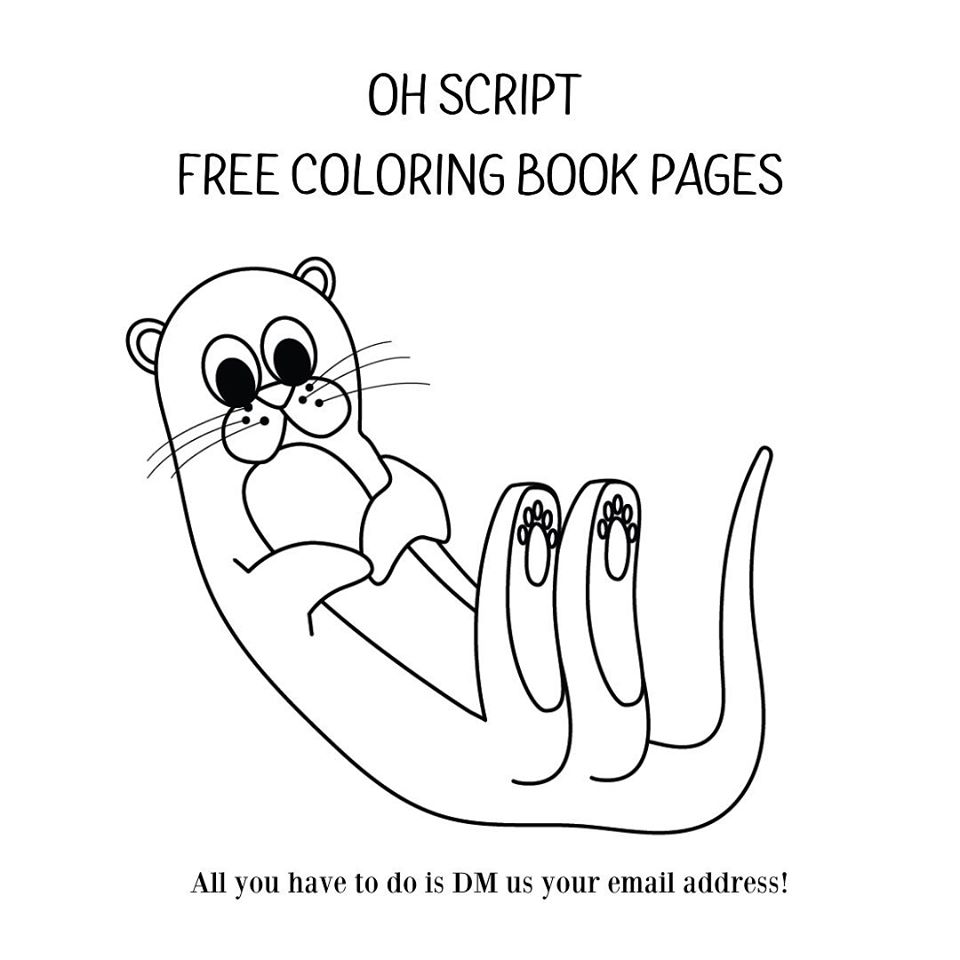 ohscript_paper's tweet image. We’ve turned some of our favorite Oh Script illustrations into coloring pages! ✏️ All you have to do is message us your email address and we'll email you a PDF to print the pages at home!