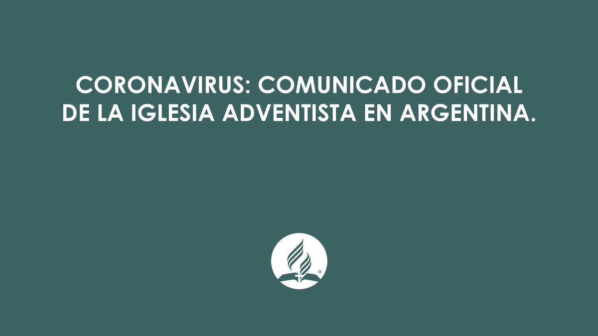 La Iglesia Adventista en Argentina desalienta la práctica de los grupos pequeños durante la pandemia del coronavirus (COVID-19).

Conocé los detalles del comunicado 👇
ua.adventistas.org/coronavirus/