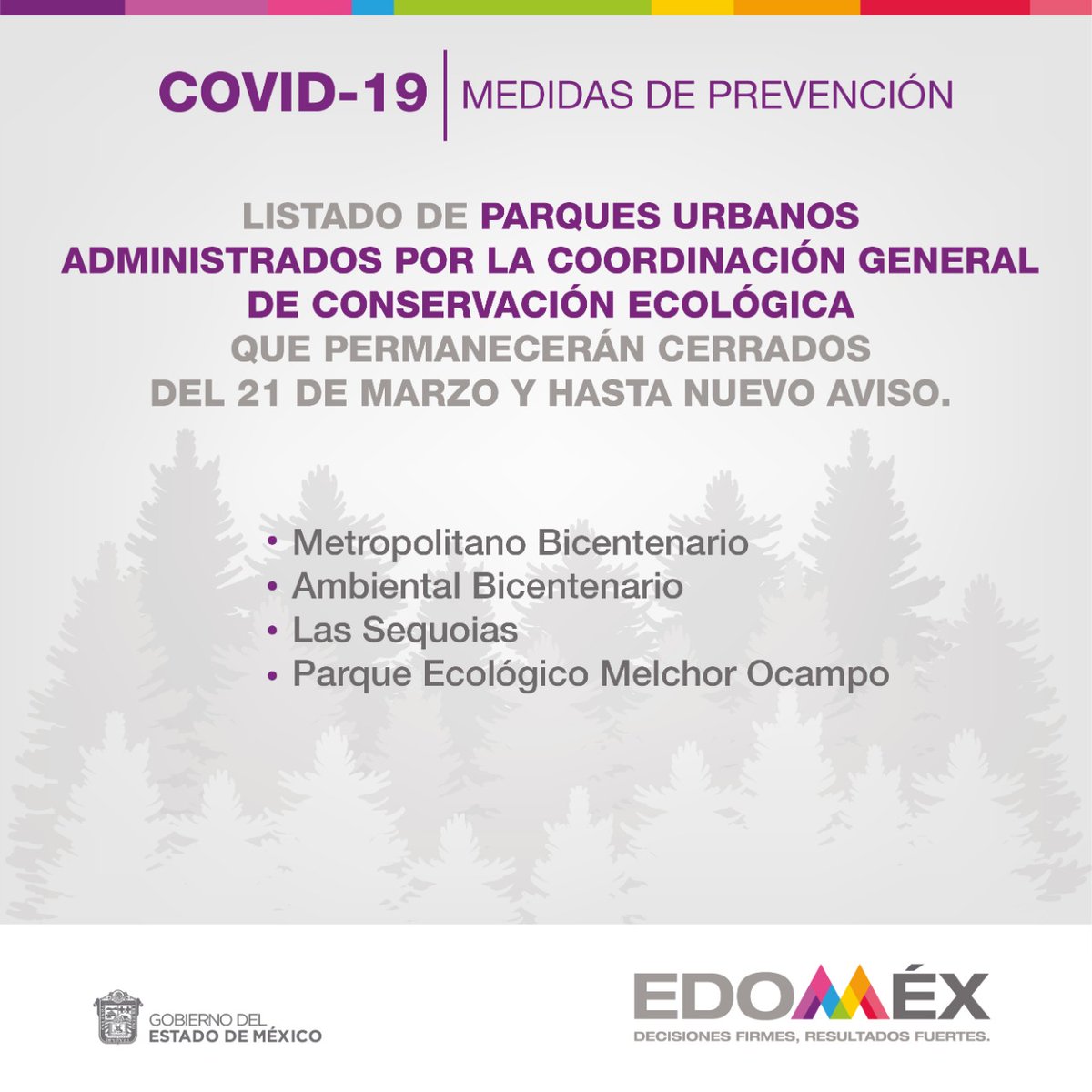 paUlis_mon's tweet photo. En #Edomex se toman diferentes medidas preventivas contra #Covid_19mx por eso los parques a cargo de @AmbienteEdomex permanecerán cerrados desde el sábado 21 hasta nuevo aviso
@alfredodelmazo @Edomex https://t.co/j9ZPdT4QXN