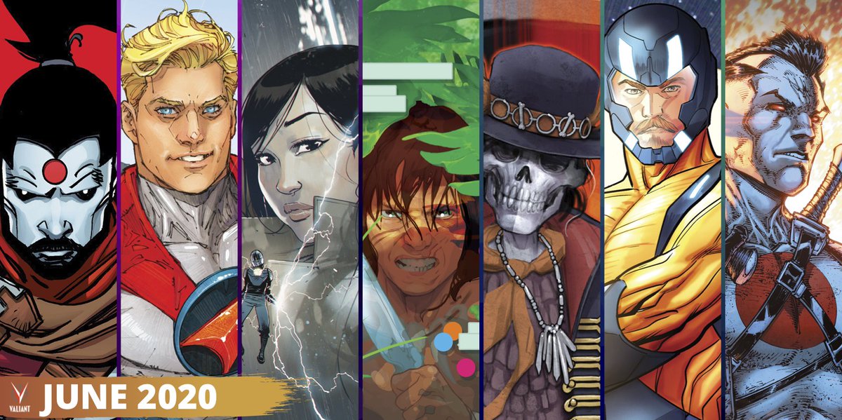 ValiantComics's tweet photo. Valiant's June comic books have been announced - check out the full solicits on @Newsarama: https://t.co/W1JpmVOAVm
#savage #xomanowar #bloodshot #doctortomorrow #thefinalwitness #rai #shadowman #Valiant2020 https://t.co/DE0y7Fd8nW