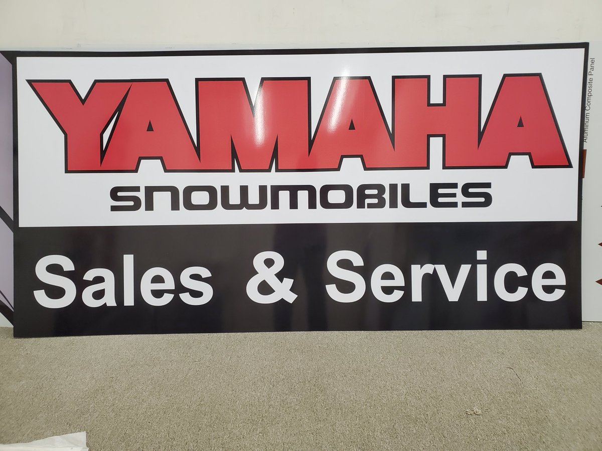 AltSigns's tweet photo. Recreated this cool vintage snowmobile sign for a local collector. #yamaha #altona #signs #local #snowmobile #sunflower https://t.co/YLXlcsCnyh