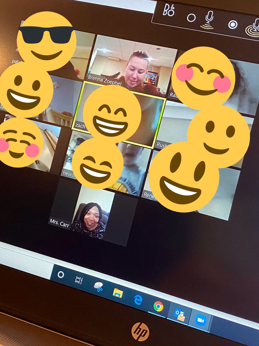 Just when I thought Zoom-ing with students couldn’t get better, we got Ms. Carr on too! Keeping students connected with staff they know and love has been so good for all of us. #together203