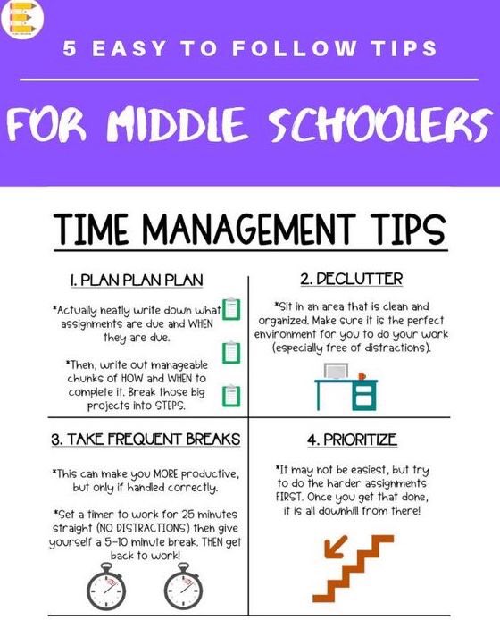A necessary share with my students as the time apart begins to grow. Now more than ever, they need to learn how to organize &amp; make the most of their time! 💆🏻‍♀️