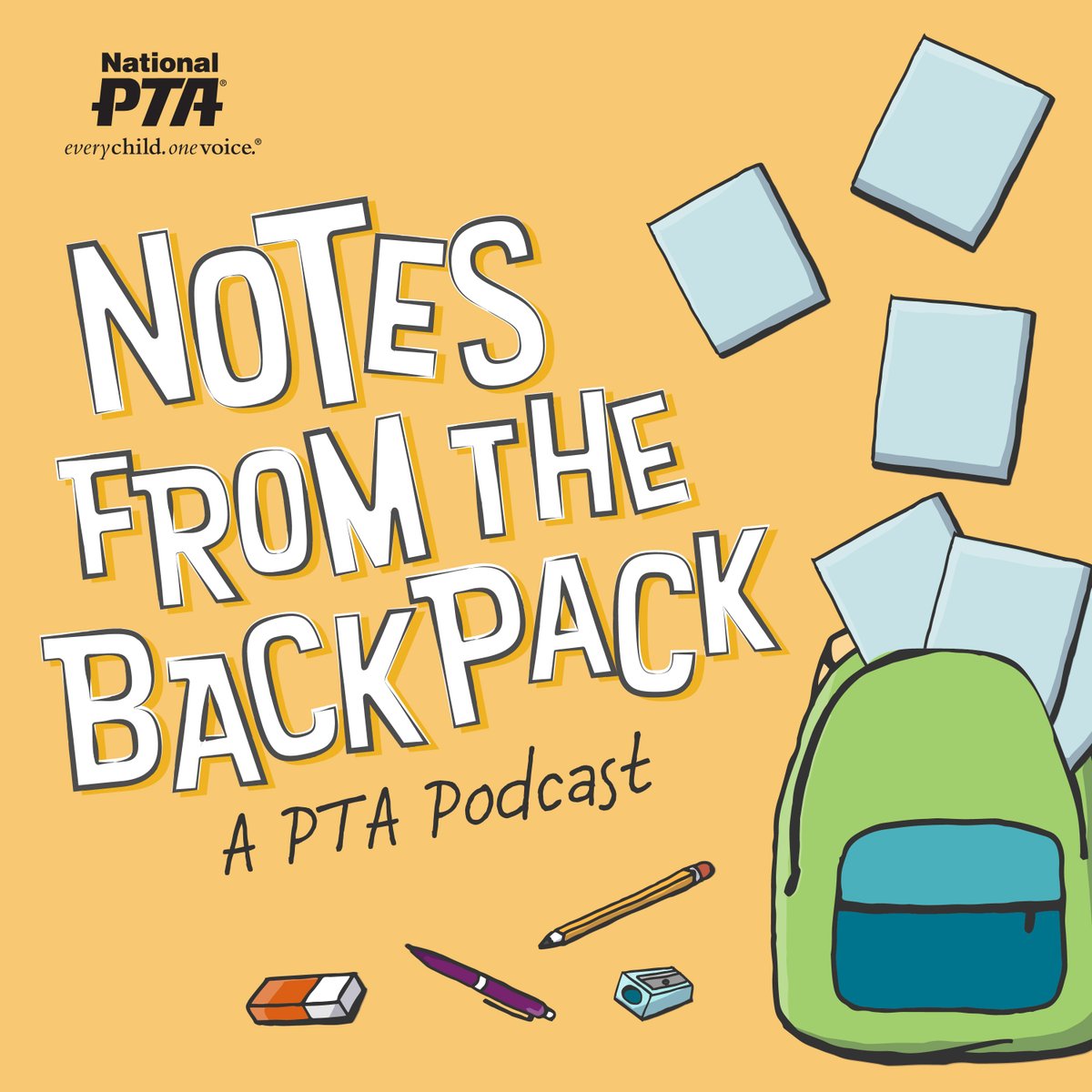 HealthierGen's tweet image. Our friends at @NationalPTA have released season 2 of the #BackpackNotes podcast! Tune in for advice from experts on how to support your child&apos;s education &amp;amp; healthy development. Visit pta.org/backpacknotes