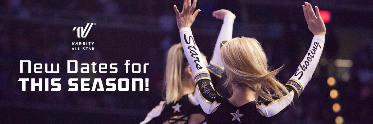VarsityAllStar's tweet photo. We're committed to saving the season safely &amp; have been diligently working to relocate &amp; reschedule events. We are proud to announce 20 new regional event dates. While we're still working to finalize the details, you can view new dates &amp; locations here → https://t.co/oIL9EkHzQ6 https://t.co/pLVyqM2PJR