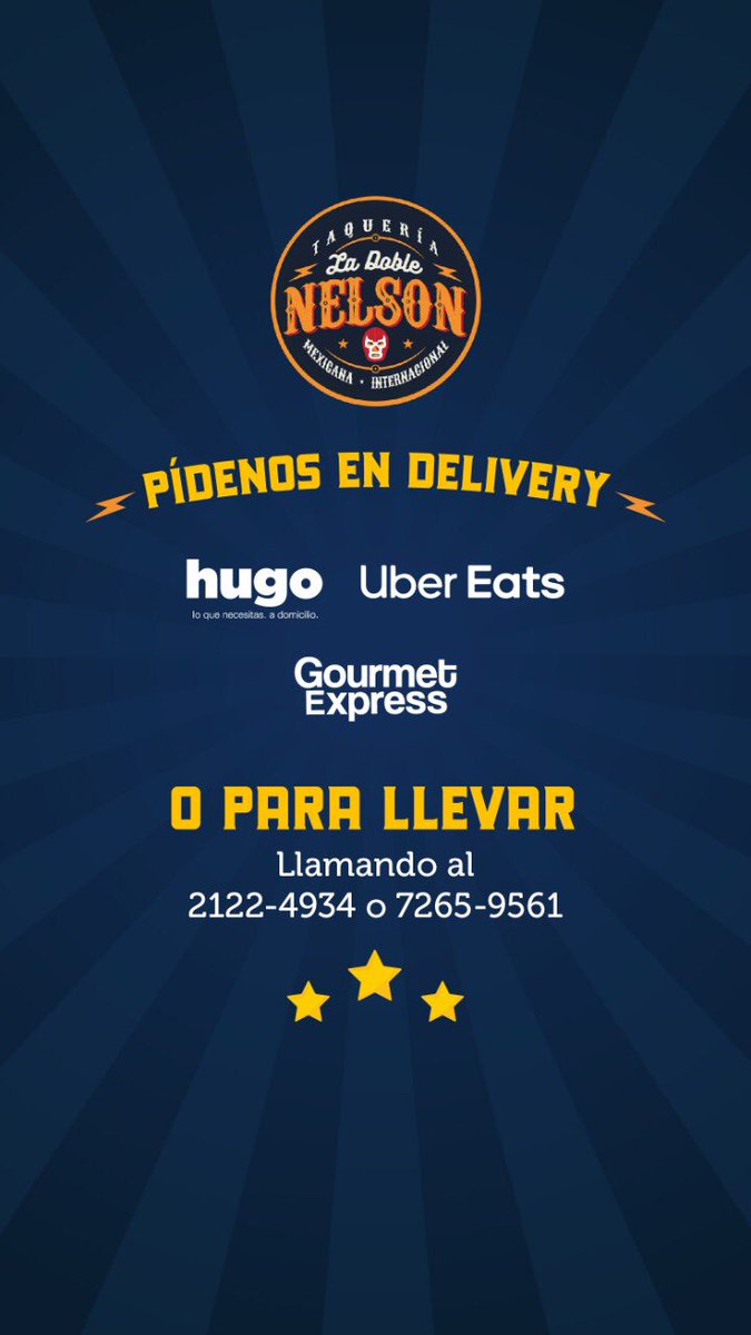 ladoblenelson1's tweet photo. Que tal amigos? De parte de La Doble Nelson queremos poner a la orden nuestro servicio a domicilio y para llevar. Si nos pueden dar retweet a sus contactos les vamos agradecer. Pueden ver el menú en Instagram @2foodiesensivar @redforkblog @erikasaldana @FoodiesSV @WillianConN https://t.co/m1q9eaKMdD
